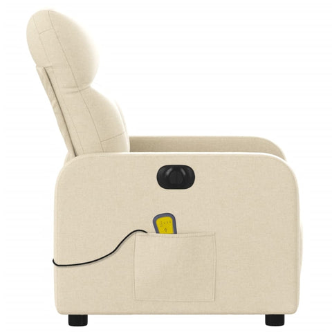 vidaXL Massagesessel Elektrisch Creme Stoff