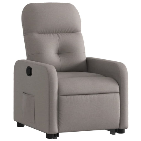 vidaXL Relaxsessel mit Aufstehhilfe Taupe Stoff