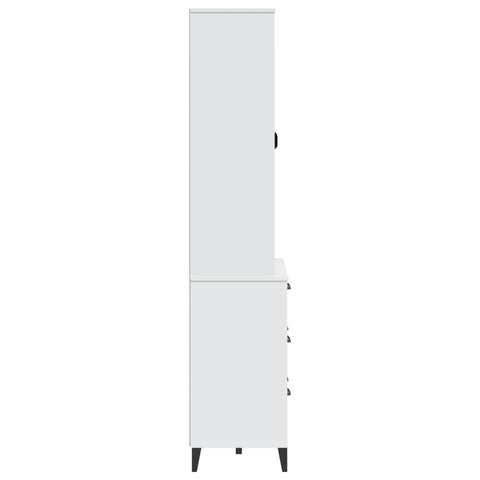 Highboard VIKEN Weiß 80x40x190 cm Massivholz Kiefer