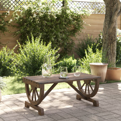 vidaXL Garten-Couchtisch 90x50x40 cm Massivholz Tanne