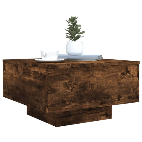 vidaXL Couchtisch Räuchereiche 55x55x31 cm Holzwerkstoff