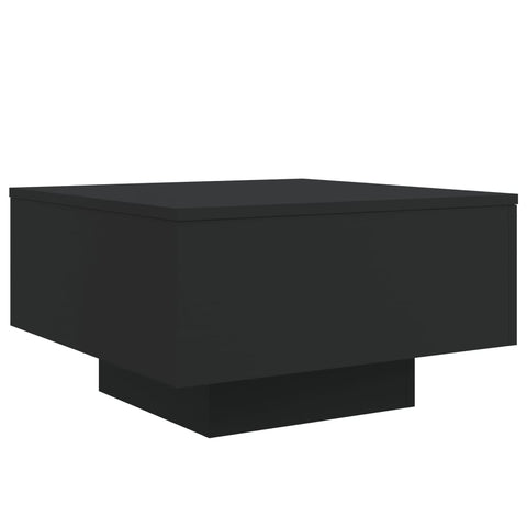 vidaXL Couchtisch mit LED-Leuchten Schwarz 55x55x31 cm