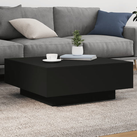 vidaXL Couchtisch Schwarz 80x80x31 cm Holzwerkstoff