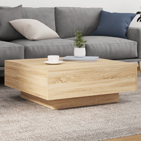 vidaXL Couchtisch Sonoma-Eiche 80x80x31 cm Holzwerkstoff