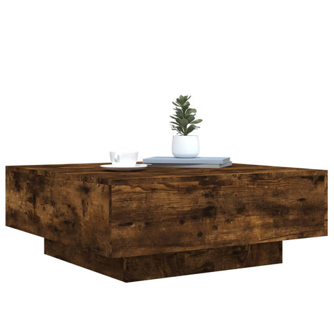 vidaXL Couchtisch Räuchereiche 80x80x31 cm Holzwerkstoff