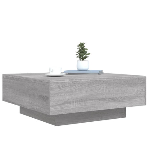 vidaXL Couchtisch Grau Sonoma 80x80x31 cm Holzwerkstoff