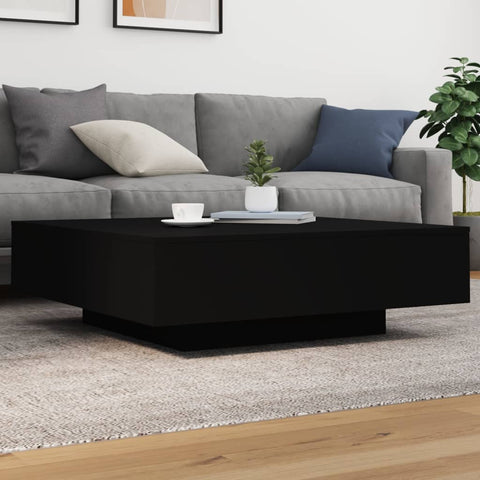 vidaXL Couchtisch Schwarz 100x100x31 cm Holzwerkstoff