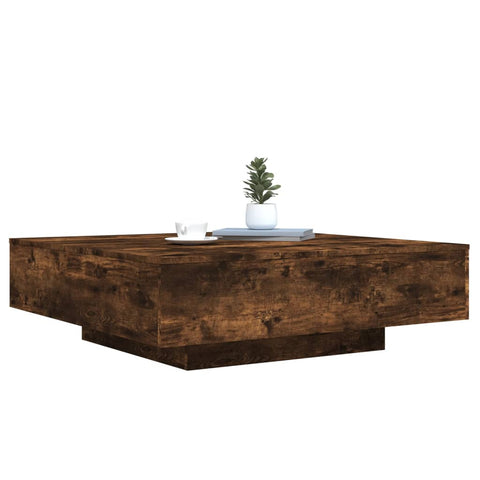 vidaXL Couchtisch Räuchereiche 100x100x31 cm Holzwerkstoff