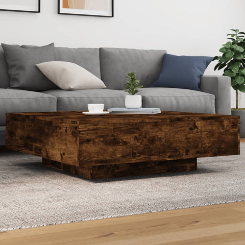 vidaXL Couchtisch Räuchereiche 100x100x31 cm Holzwerkstoff