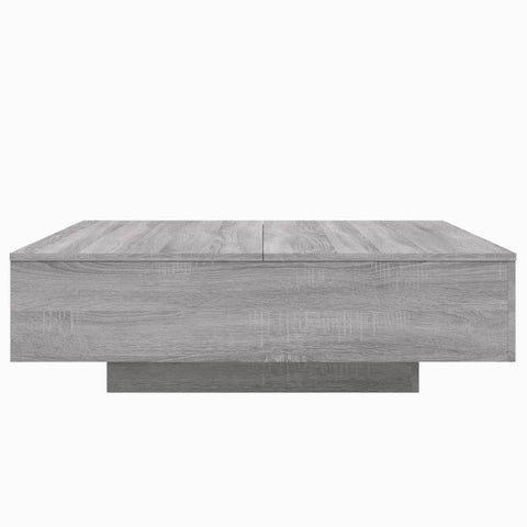 vidaXL Couchtisch mit LED-Leuchten Grau Sonoma 100x100x31 cm