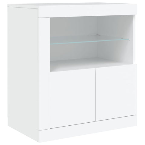 Sideboard mit LED-Beleuchtung Weiß 60,5x37x67 cm