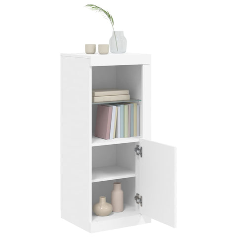 vidaXL Sideboard mit LED-Beleuchtung Weiß 41x37x100 cm