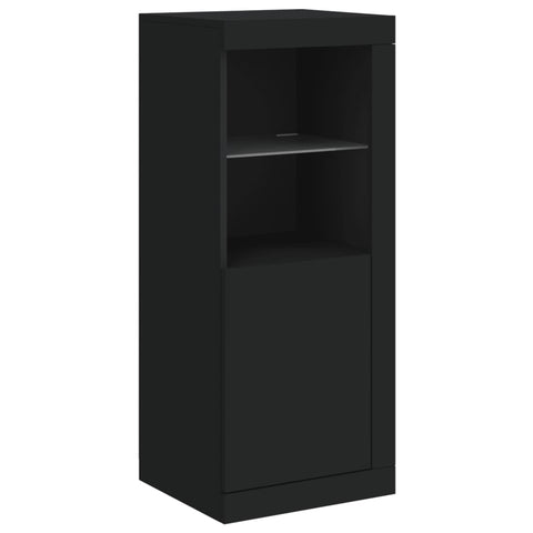 vidaXL Sideboard mit LED-Leuchten Schwarz 41x37x100 cm