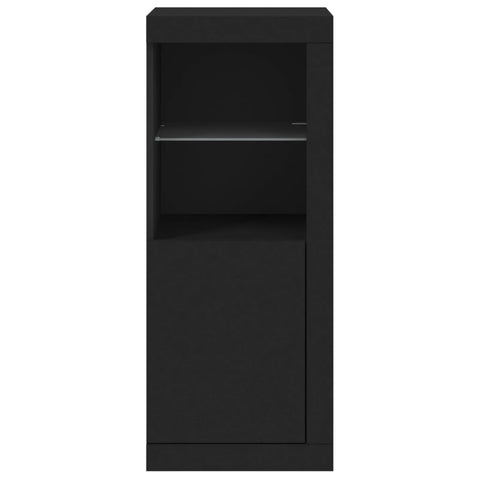 vidaXL Sideboard mit LED-Leuchten Schwarz 41x37x100 cm