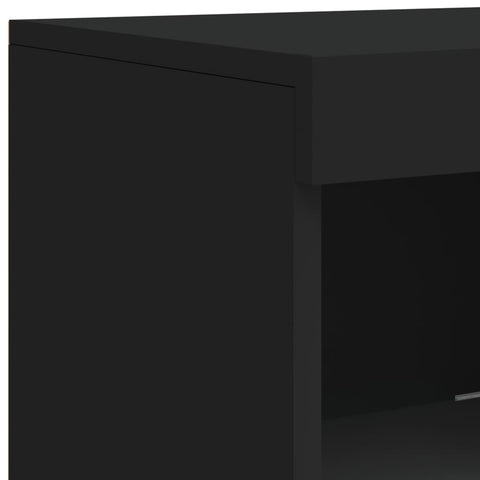 vidaXL Sideboard mit LED-Leuchten Schwarz 41x37x100 cm