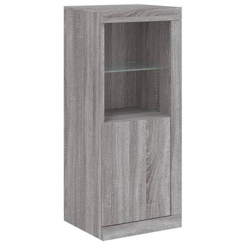 vidaXL Sideboard mit LED-Leuchten Grau Sonoma 41x37x100 cm