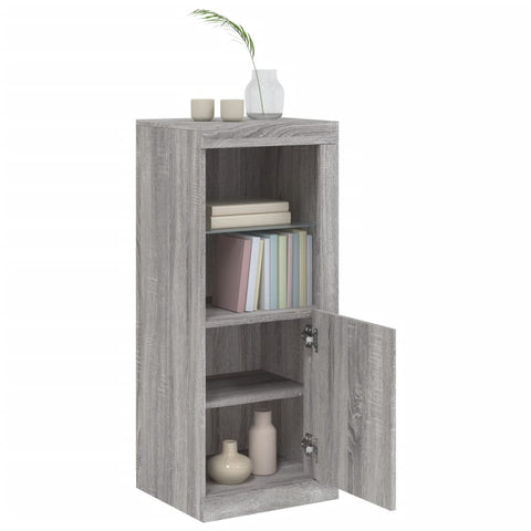 vidaXL Sideboard mit LED-Leuchten Grau Sonoma 41x37x100 cm