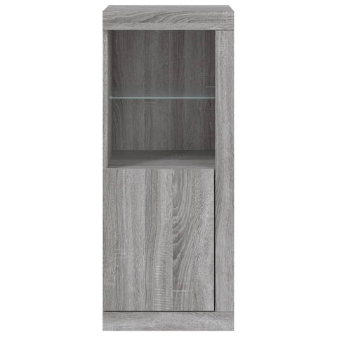 vidaXL Sideboard mit LED-Leuchten Grau Sonoma 41x37x100 cm