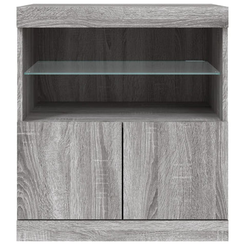 Sideboard mit LED-Leuchten Grau Sonoma 60x37x67 cm