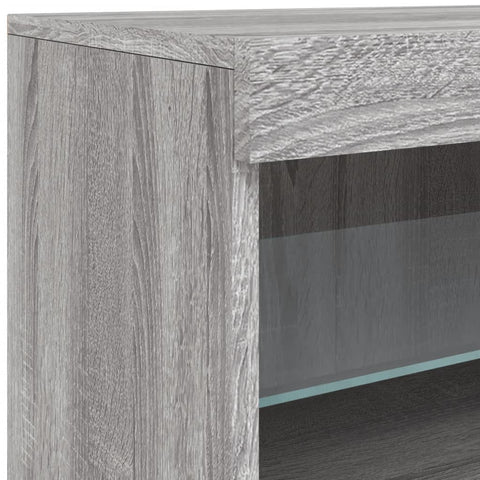 Sideboard mit LED-Leuchten Grau Sonoma 60x37x67 cm