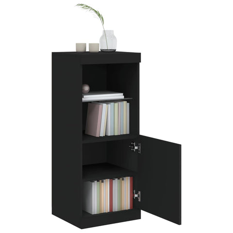 vidaXL Sideboard mit LED-Leuchten Schwarz 41x37x100 cm