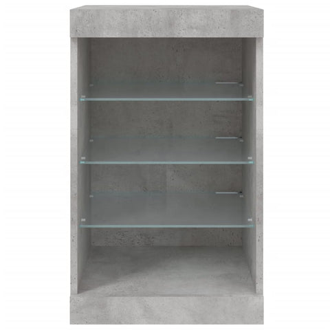 vidaXL Sideboard mit LED-Leuchten Betongrau 41x37x67 cm