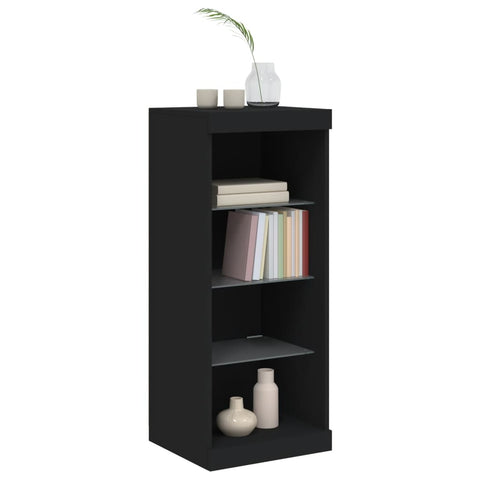 vidaXL Sideboard mit LED-Leuchten Schwarz 41x37x100 cm