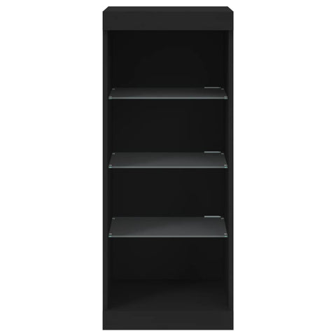 vidaXL Sideboard mit LED-Leuchten Schwarz 41x37x100 cm