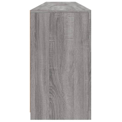 vidaXL Sideboard mit LED-Leuchten Grau Sonoma 181,5x37x67 cm