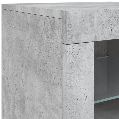 vidaXL Sideboard mit LED-Leuchten Betongrau 283x37x67 cm