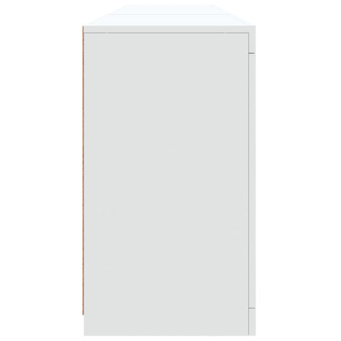 vidaXL Sideboard mit LED-Leuchten Weiß 181,5x37x67 cm