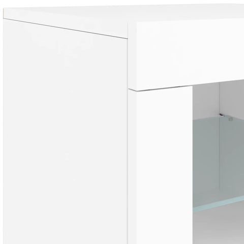 vidaXL Sideboard mit LED-Leuchten Weiß 181,5x37x67 cm