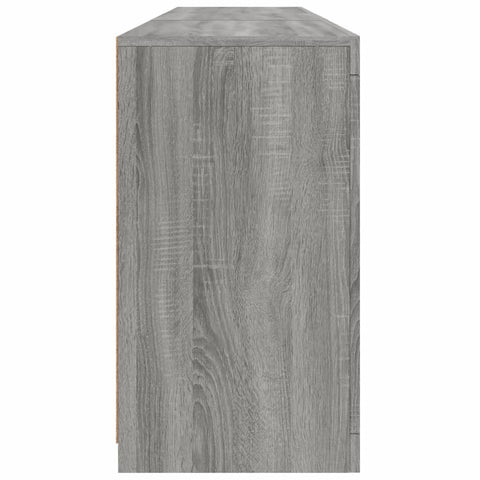 vidaXL Sideboard mit LED-Leuchten Grau Sonoma 181,5x37x67 cm