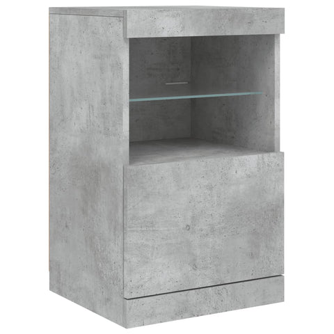 vidaXL Sideboard mit LED-Leuchten Betongrau 164x37x67 cm