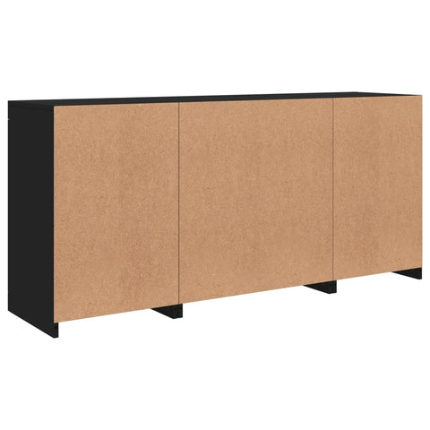 Sideboard mit LED-Leuchten Schwarz 142,5x37x67 cm