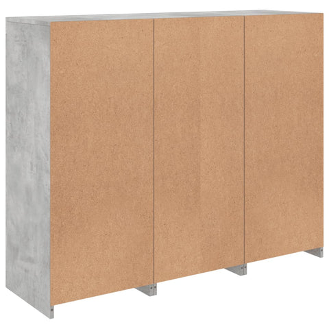 vidaXL Sideboards mit LED-Leuchten 3 Stk. Betongrau Holzwerkstoff