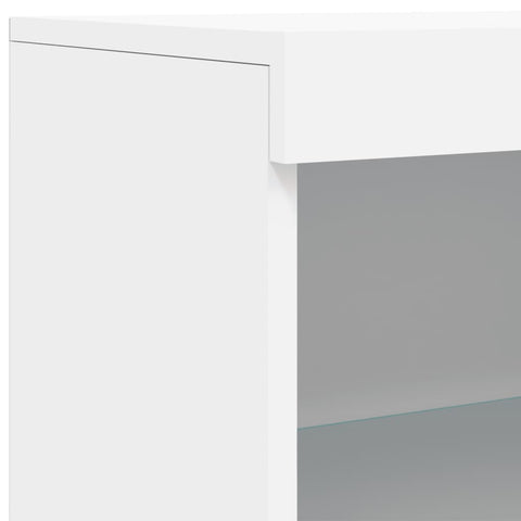 vidaXL Sideboards mit LED-Leuchten 3 Stk. Weiß Holzwerkstoff