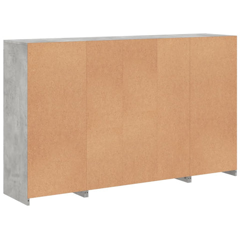 vidaXL Sideboards mit LED-Leuchten 3 Stk. Betongrau Holzwerkstoff