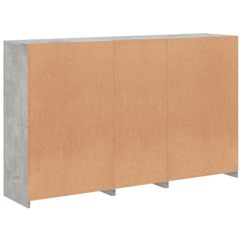 vidaXL Sideboard mit LED-Leuchten Betongrau 162x37x100 cm