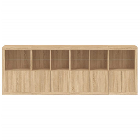 Sideboard mit LED-Leuchten Sonoma-Eiche 283x37x100 cm