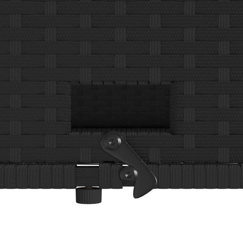 vidaXL Gartensofa mit Kissen 2-Sitzer Schwarz Poly Rattan