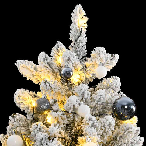 Künstlicher Weihnachtsbaum Klappbar 300 LEDs & Kugeln 270 cm