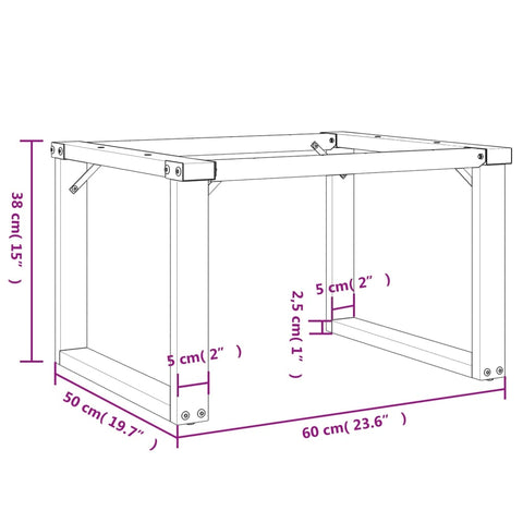 vidaXL Couchtischbeine O-Gestell 60x50x38 cm Gusseisen