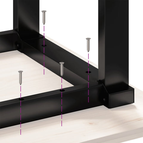 Esstisch-Gestell in O-Form 40x40x73 cm Gusseisen