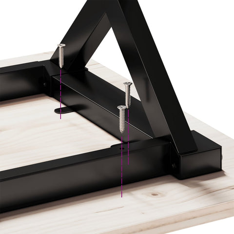 Esstisch-Gestell in X-Form 70x70x73 cm Gusseisen