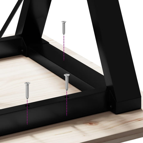 Esstisch-Gestell in Y-Form 80x40x73 cm Gusseisen