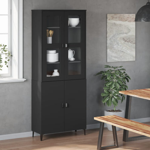 vidaXL Aufsatz für Highboard VIKEN Schwarz Holzwerkstoff