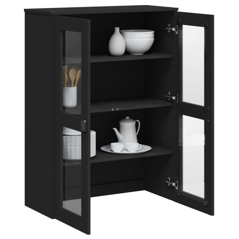 vidaXL Aufsatz für Highboard VIKEN Schwarz Holzwerkstoff