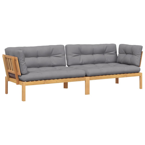 Garten-Ecksofas aus Paletten 2 Stk mit Kissen Massivholz Akazie