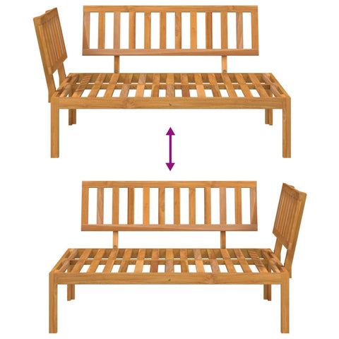 vidaXL Garten-Ecksofa aus Paletten Massivholz Akazie